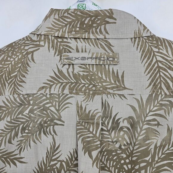 Exofficio Shirt Mens Large Button Fishing Outdoors Hawaiian Short Sleeve‎ L - Picture 5 of 11